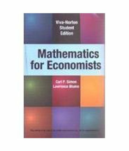 New: Mathematics For Economists 1st INTL ED