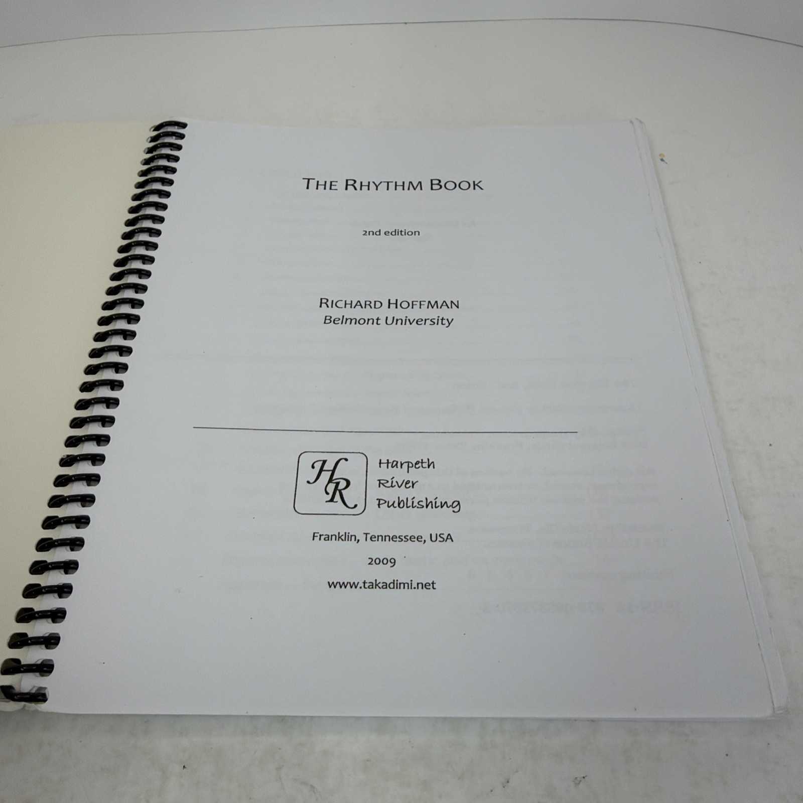 The Rhythm Book 2nd Edition 2009 Spiral by Richard Hoffman