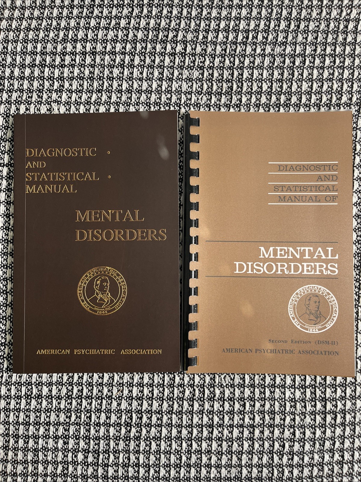 2 Books, Diagnostic And Statistical Manual DSM-ll 2nd , DSM-I , Mental Disorders