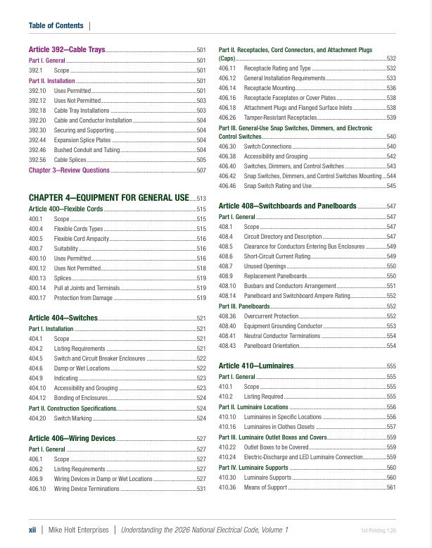 2026 Understanding the NEC, Volume 1 & 2 Textbook Set