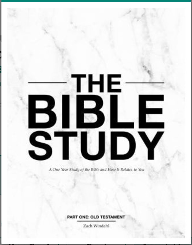 THE BIBLE STUDY Part One Old Testament by Zach Windahl NEW