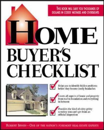 Home Buyer’s Checklist: Everything You Need- 0071373802, Robert Irwin, paperback
