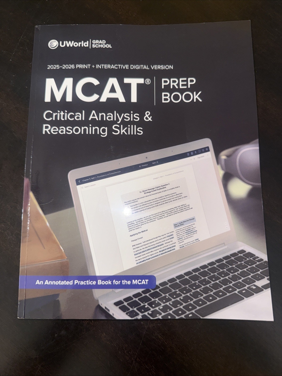 UWorld MCAT Prep Book CARS Critical Analysis & Reasoning Skills 2025-2026