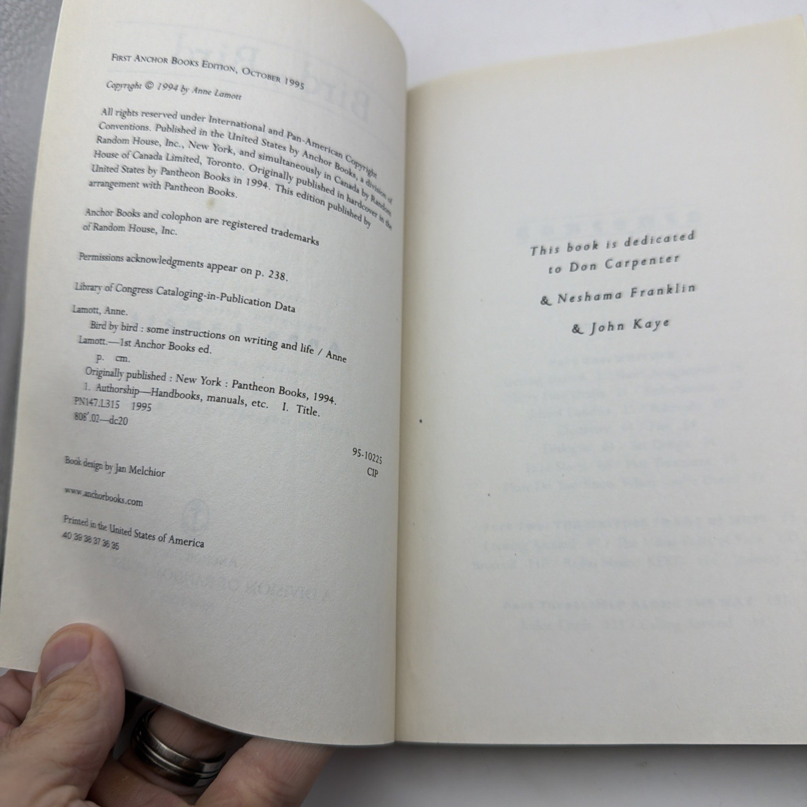 Bird by Bird : Some Instructions on Writing and Life by Anne Lamott (1995, Trade