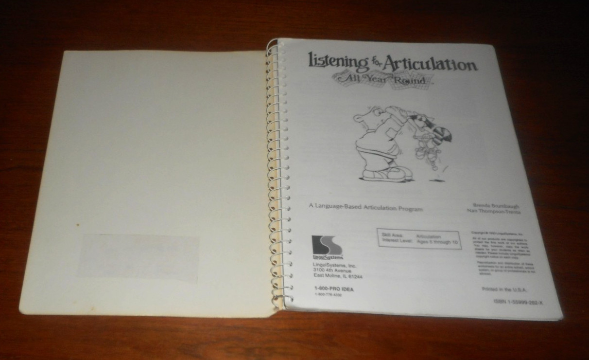 Listening for Articulation- All Year Round (LinguiSystems-Spiral PB 1993)
