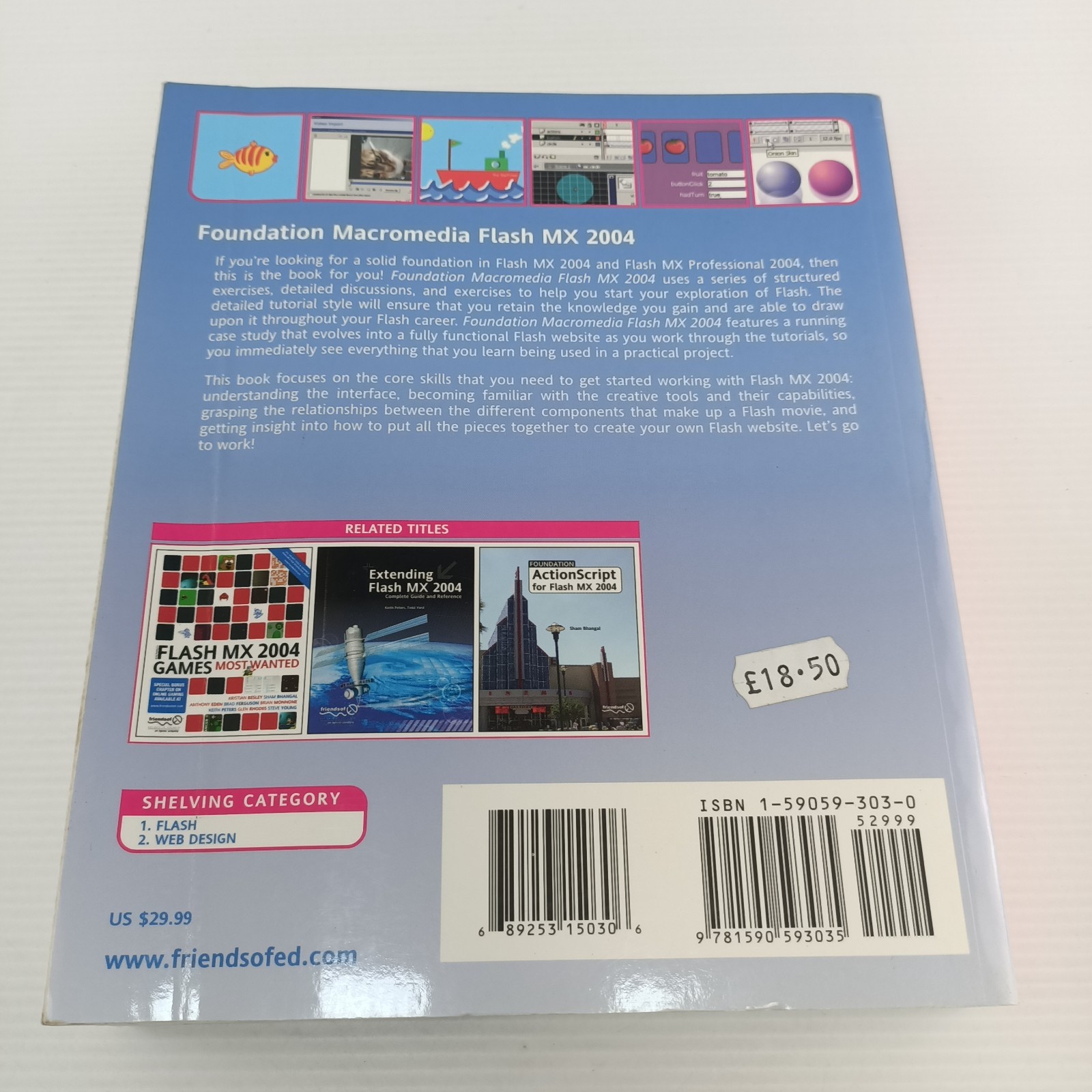 Foundation Macromedia Flash MX 2004 Textbook Besley & Bhangal Paperback Book