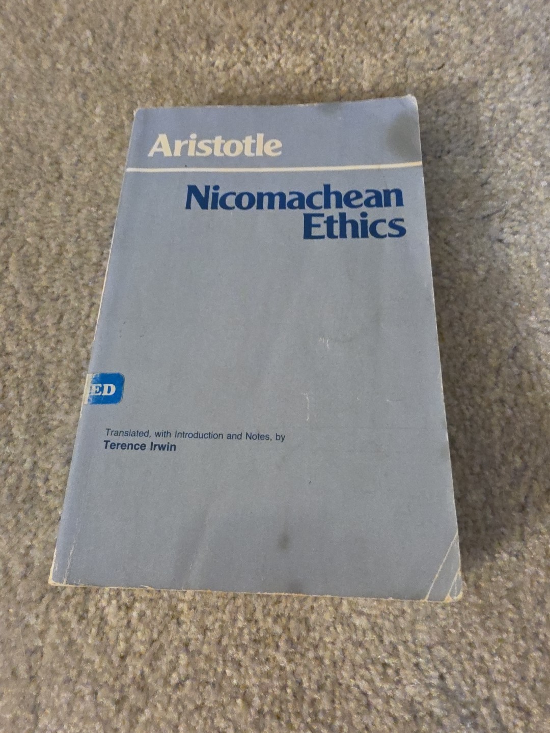 HPC Classics Ser.: Nicomachean Ethics by Aristotle Aristotle (1985, Trade…