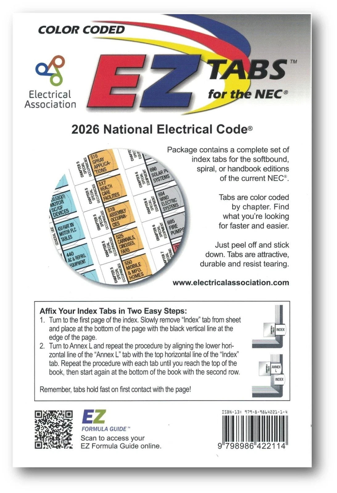 National electrical code 2026 EZ tabs For the NEC Color coded Free Shipping