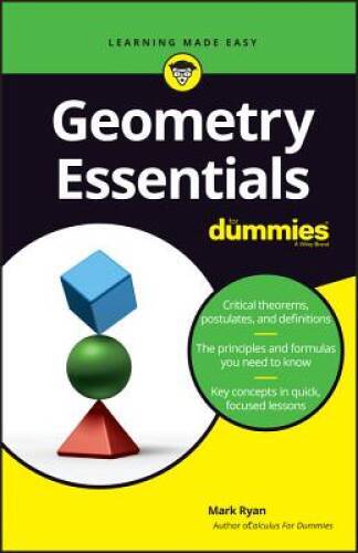 Geometry Essentials For Dummies – Paperback By Ryan, Mark – GOOD