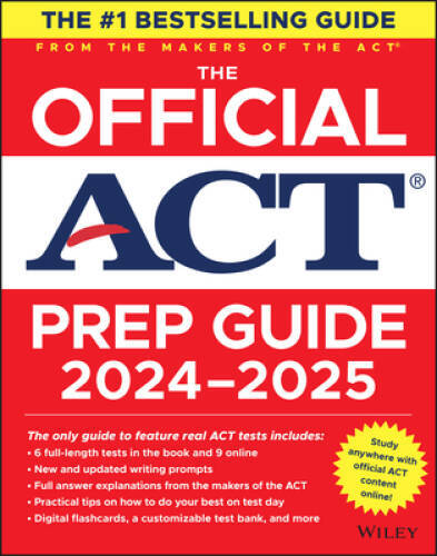 The Official ACT Prep Guide 2024-2025, (Book Online Course) By ACT – VERY GOOD