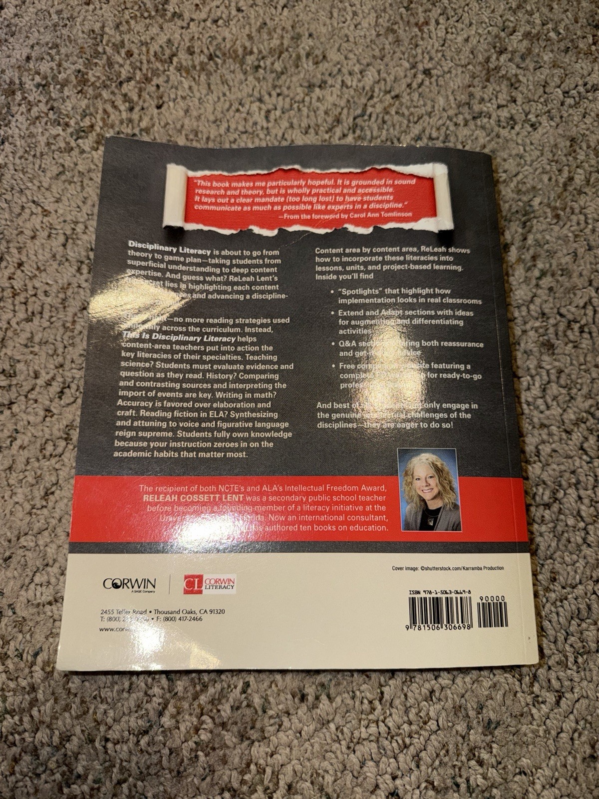 Corwin Press This Is Disciplinary Literacy by ReLeah Cossett Lent Paperback