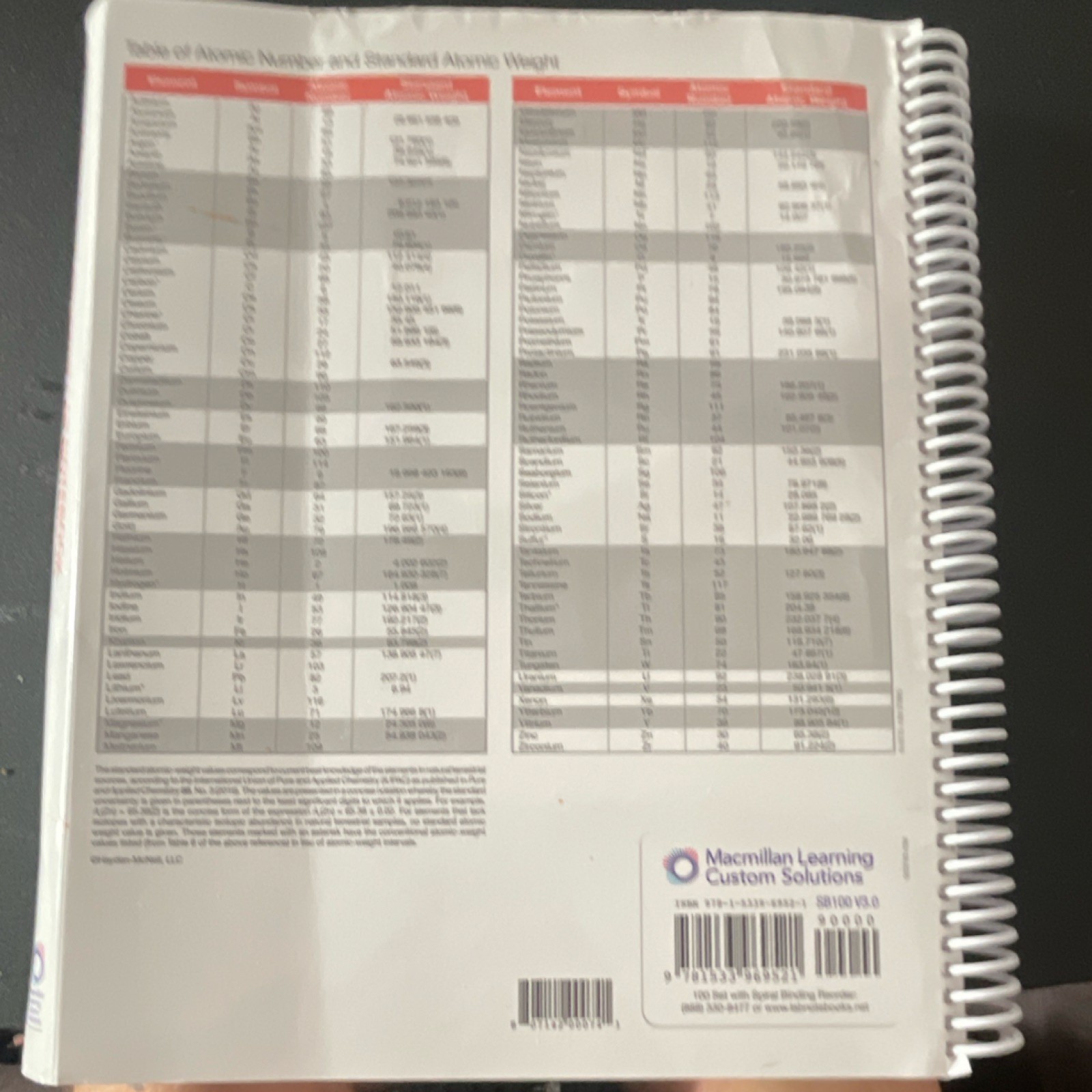 Macmillan Learning Student Lab Notebook Chemistry 100 Duplicate Sets Spiral