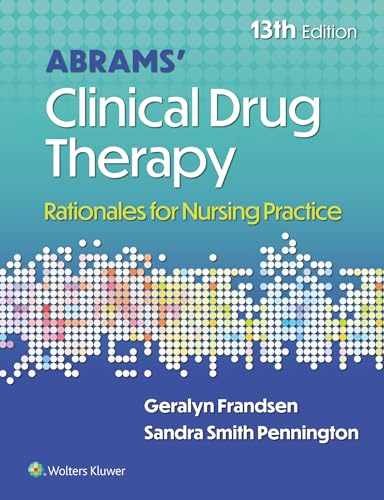 Abrams’ Clinical Drug Therapy: – Paperback, by Frandsen EdD RN – Acceptable