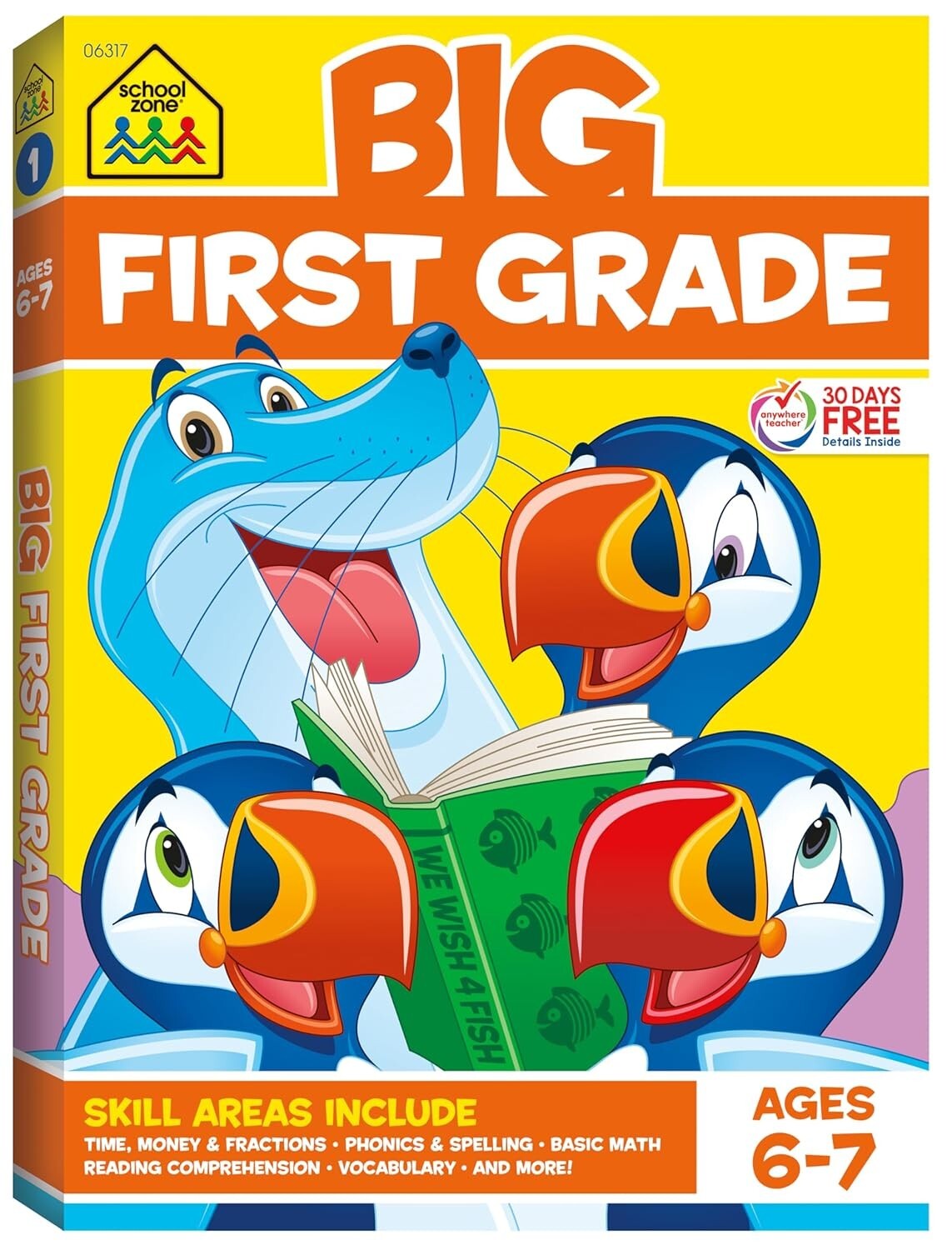 NEW School Zone Big First Grade Workbook – 320 Pages of Learning Fun!