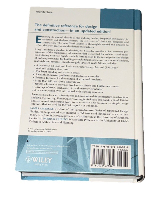 SIMPLIFIED ENGINEERING FOR ARCHITECTS AND BUILDERS By James Ambrose & Patrick