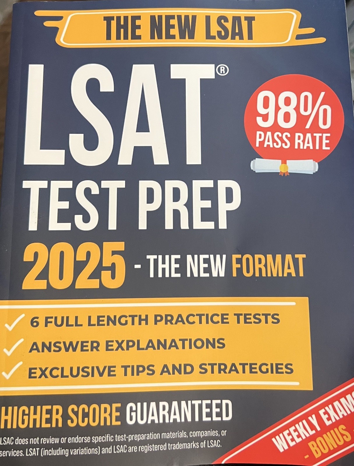 LSAT Test Prep 2025 The Most Complete Guide New LSAT Format Paperback Good